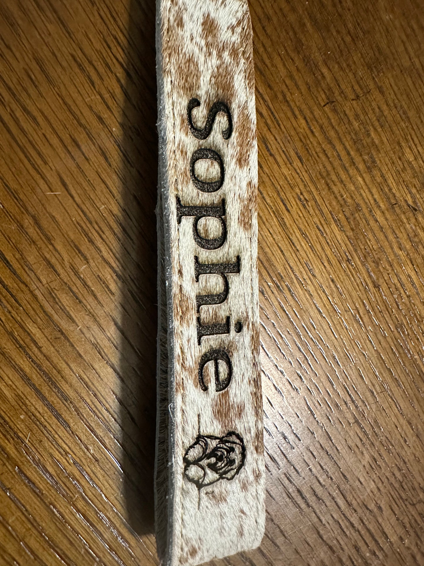 Personalized Cowhide keychains