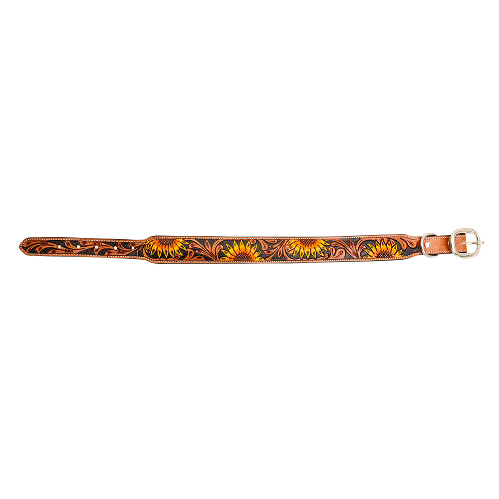 Scout hand tooled dog collar