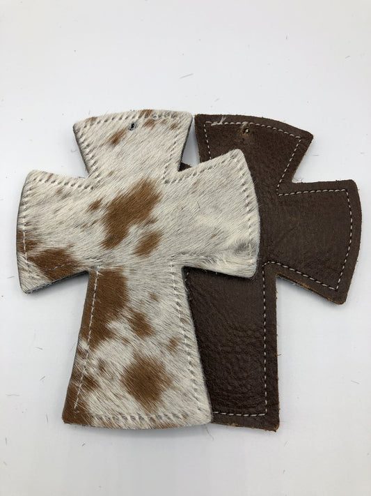 Rescentable Leather - Cross shape Hair on Hide