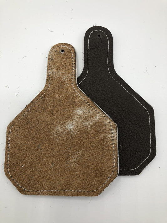 Rescentable Leather - Ear Tag shape Hair on Hide