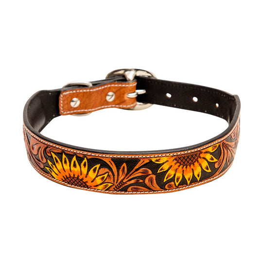 Scout hand tooled dog collar