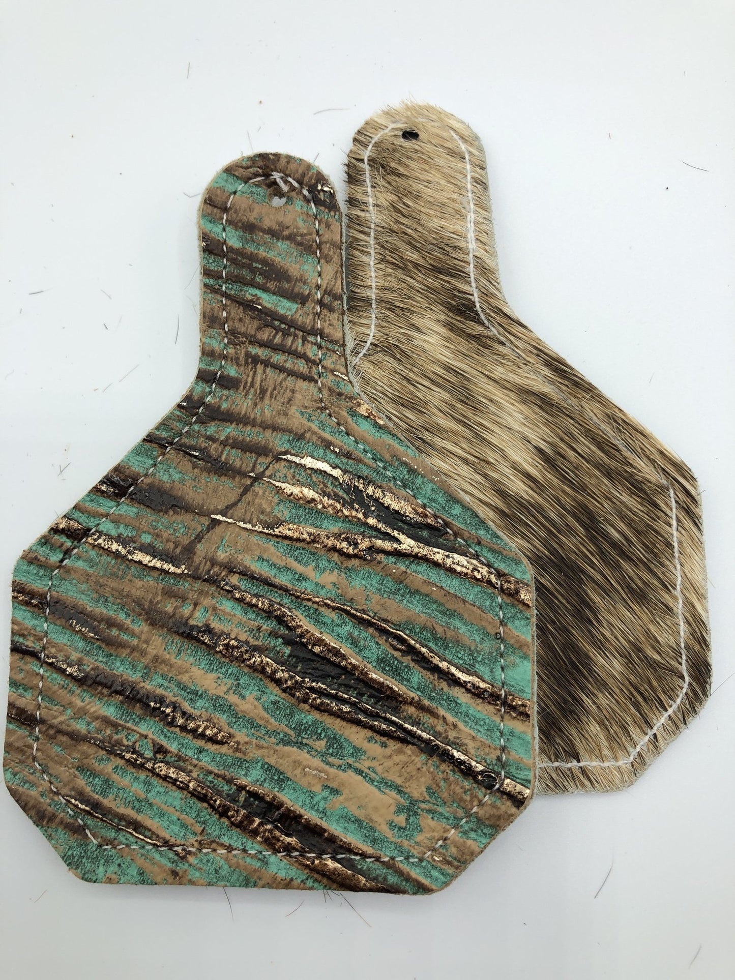 Rescentable Leather - Ear Tag shape Santa Fe